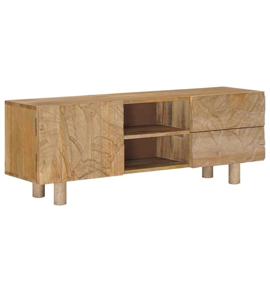 Meuble TV avec tiroir avec étagère avec porte 110 x 30 x 40 cm