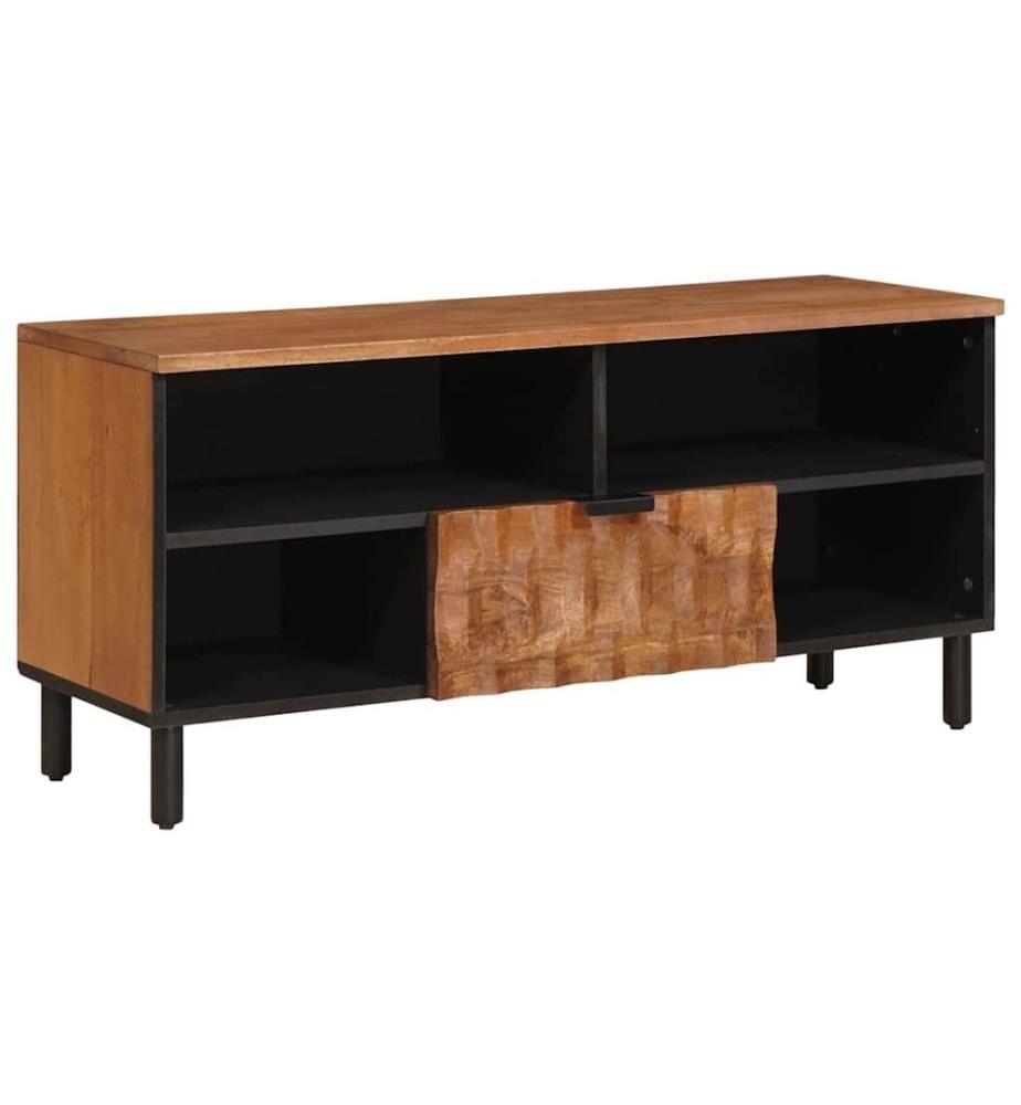 Meuble TV avec tiroir Finition Acacia Brun 100 x 33 x 46 cm