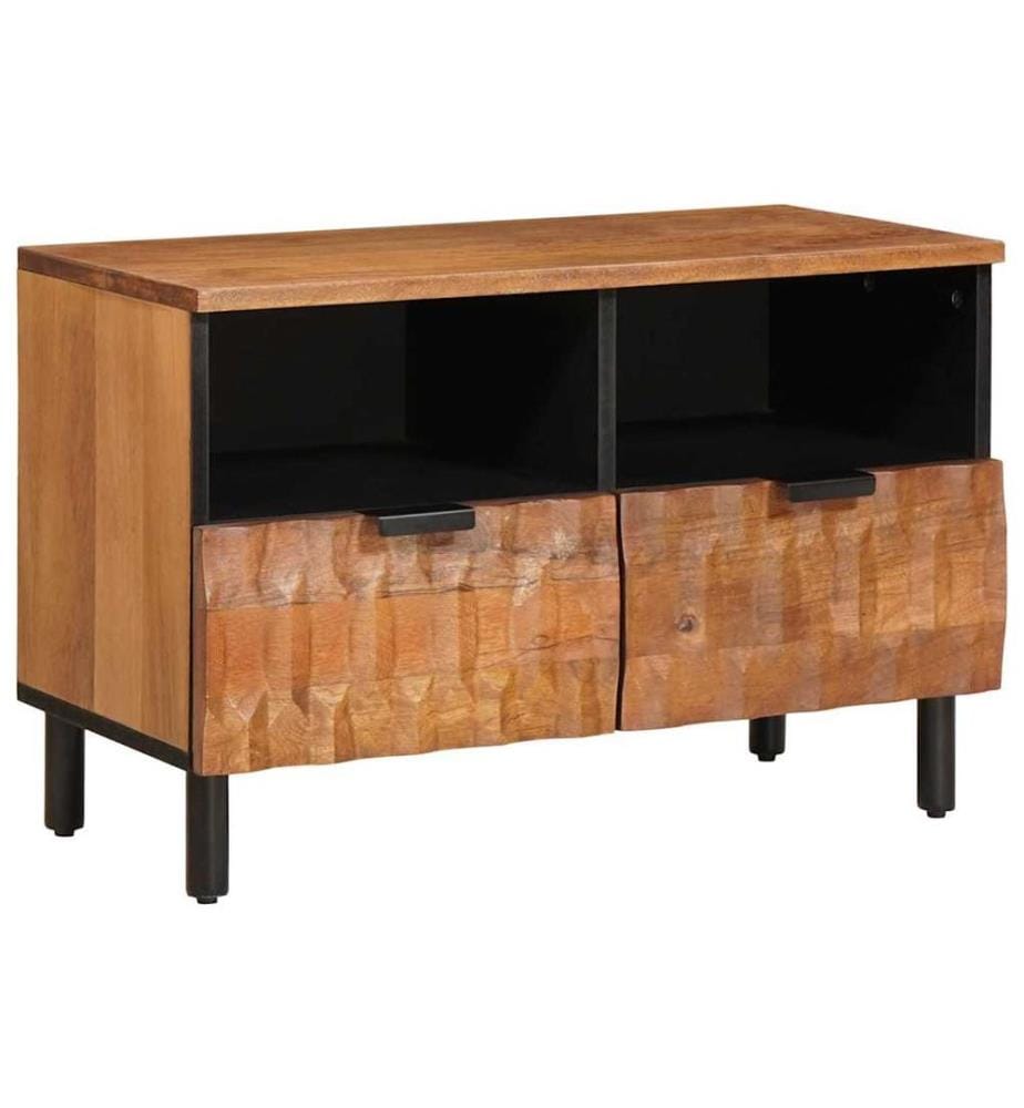 Meuble TV avec tiroir Finition Acacia Brun 70 x 33 x 46 cm