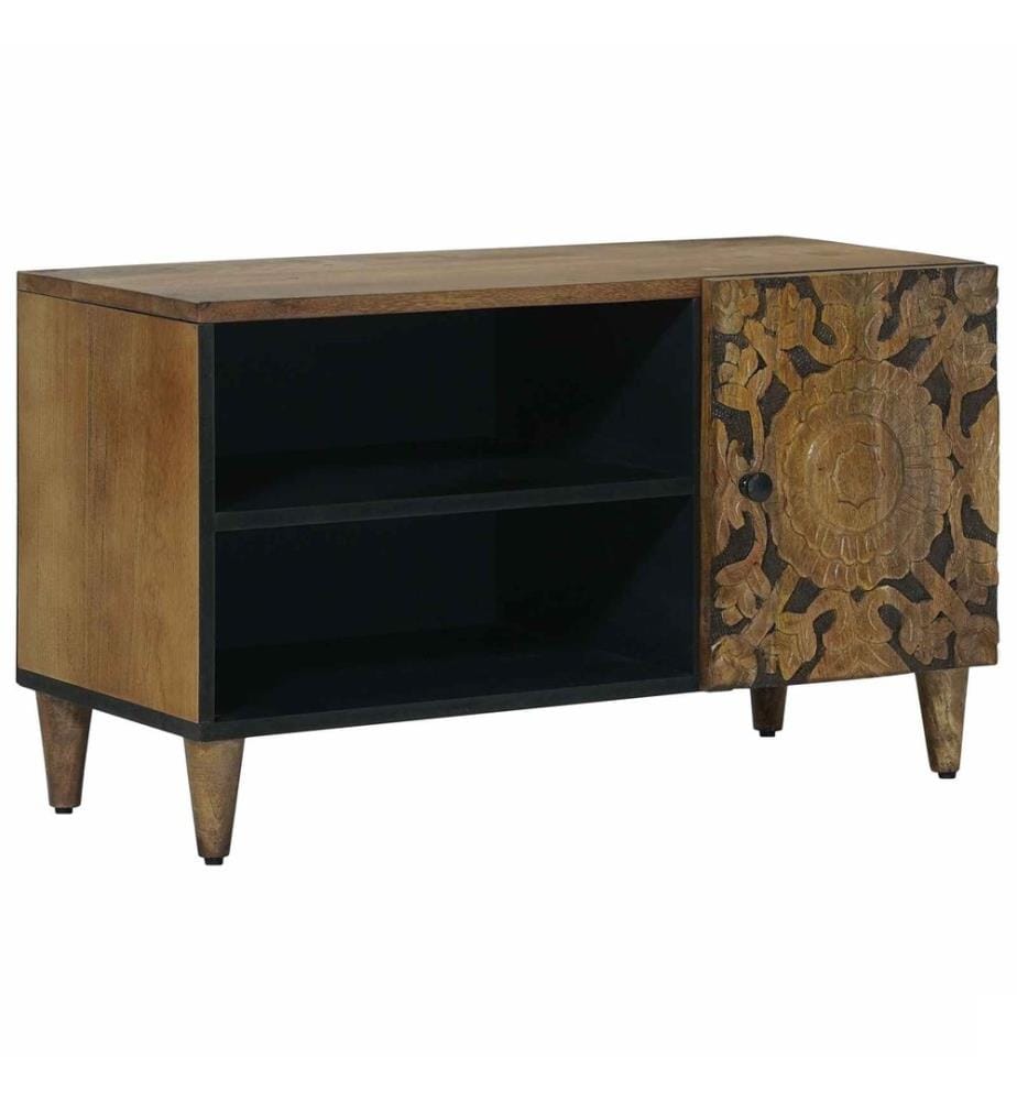 Meuble TV Marron 80 x 31,5 x 46 cm Bois de mangue massif