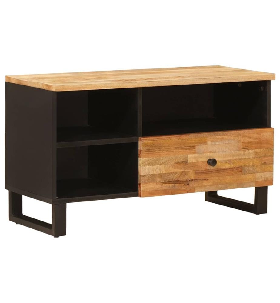 Meuble TV Marron 80 x 33 x 46 cm Bois de mangue massif