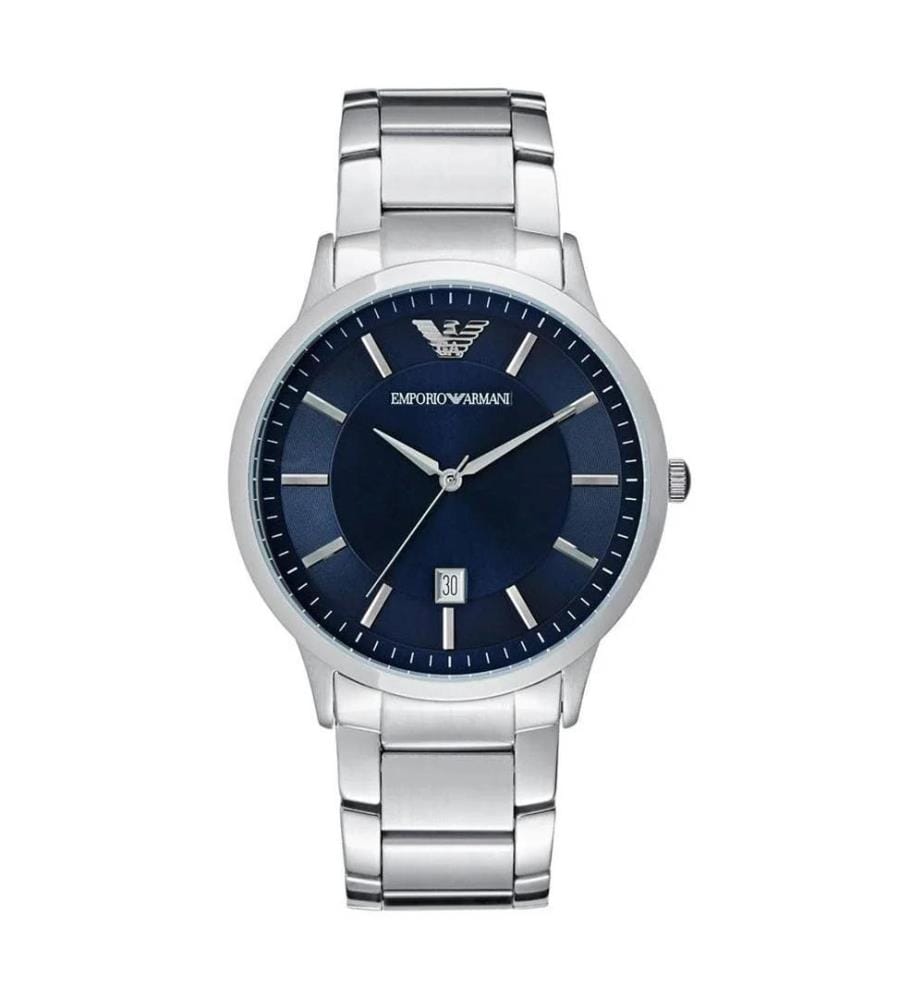 Montre à Quartz 43 mm - Gris & Bleu
