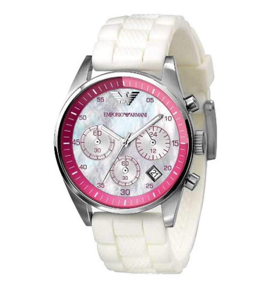 Montre à Quartz Argenté et Blanc AR5883 - 43 mm