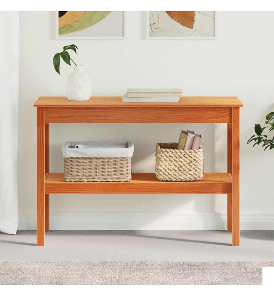 Table console Brun ciré 110 x 40 x 75 cm Pin massif