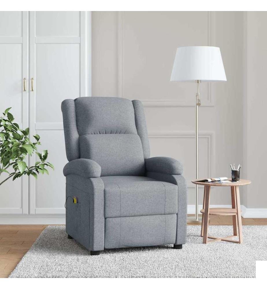 Fauteuil de massage Gris clair Tissu