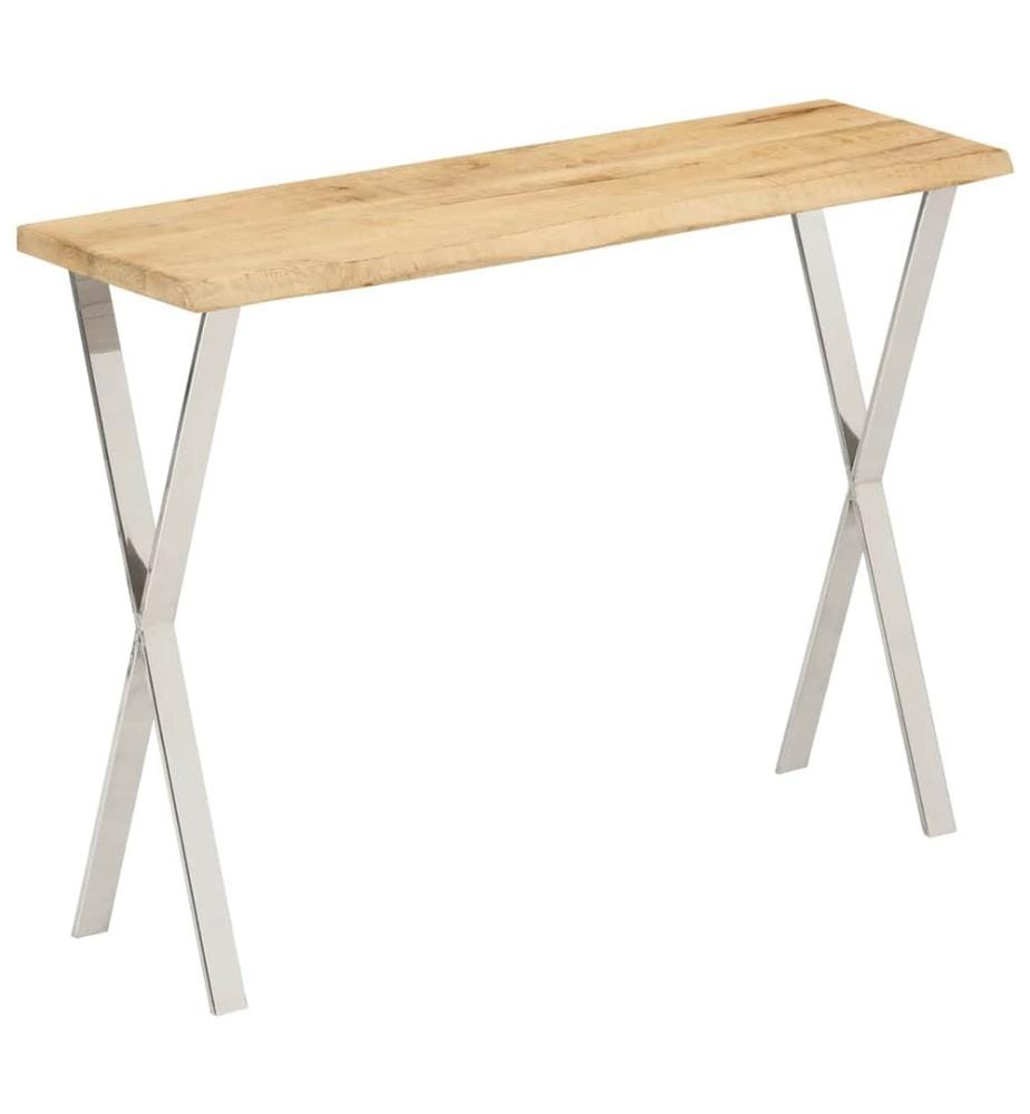 Table console à live edge 105x33x76 cm bois de manguier massif