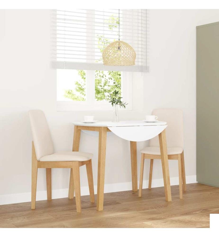 Chaises à manger coussins 2 pcs bois massif caoutchouc