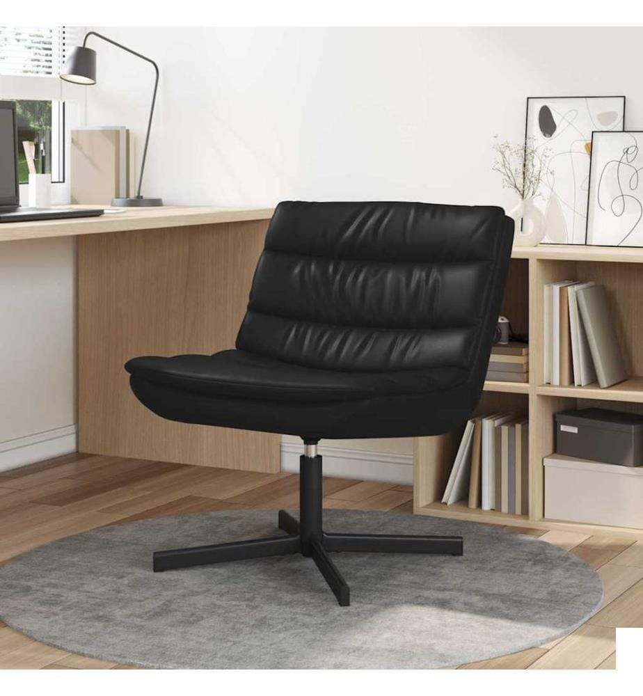 Chaise pivotante Noir 63 x 75 x 76 cm PU
