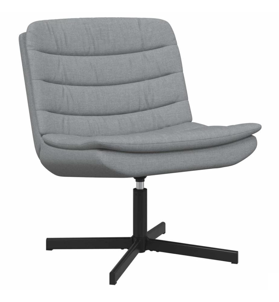 Chaise pivotante Gris clair 63 x 75 x 76 cm tissu