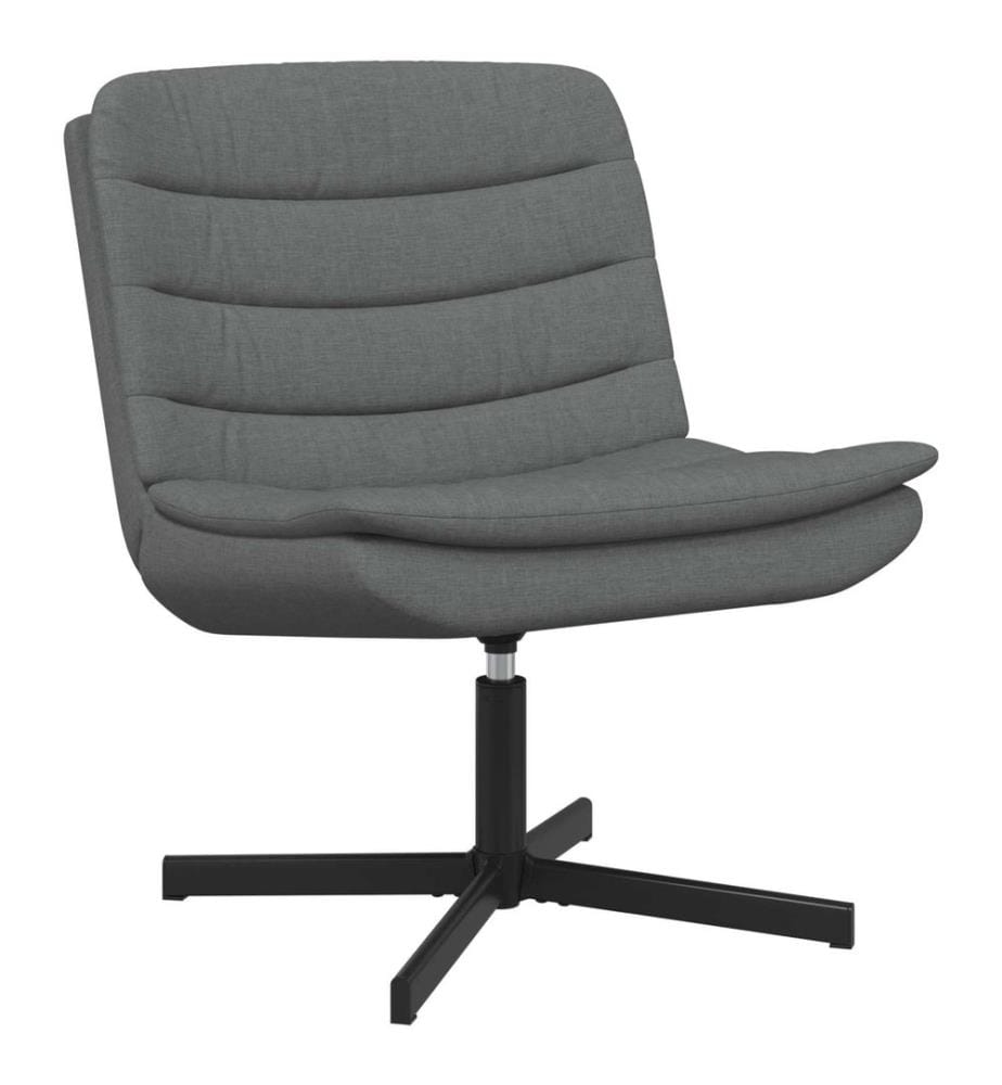 Chaise pivotante Gris foncé 63 x 75 x 76 cm tissu