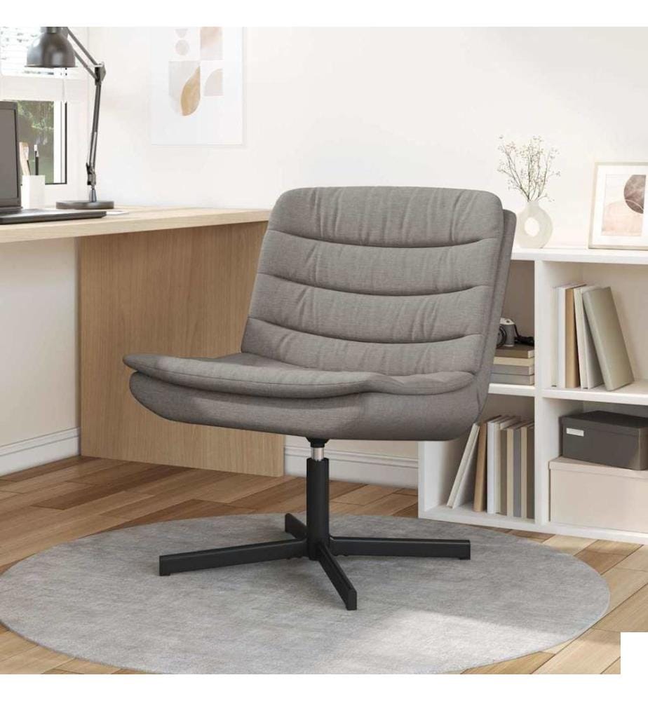 Chaise pivotante Taupe 63 x 75 x 76 cm tissu