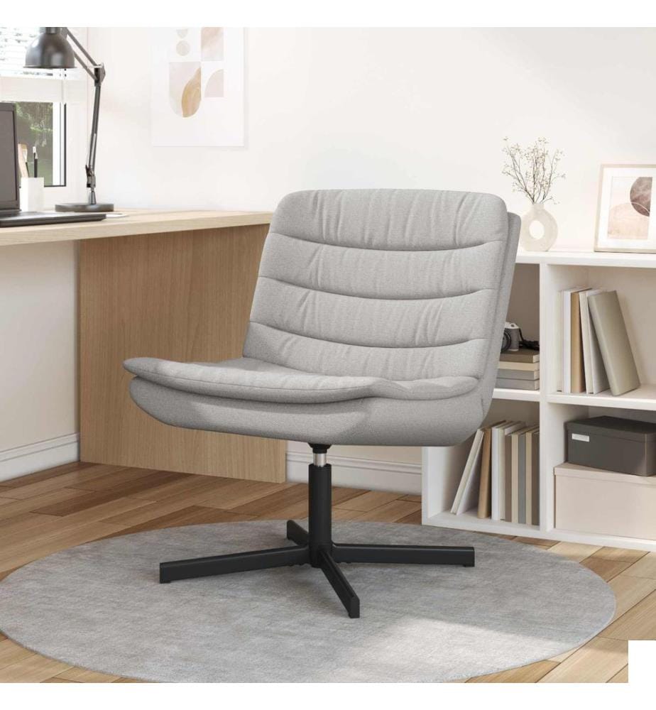 Chaise pivotante Gris nuage 63 x 75 x 76 cm tissu