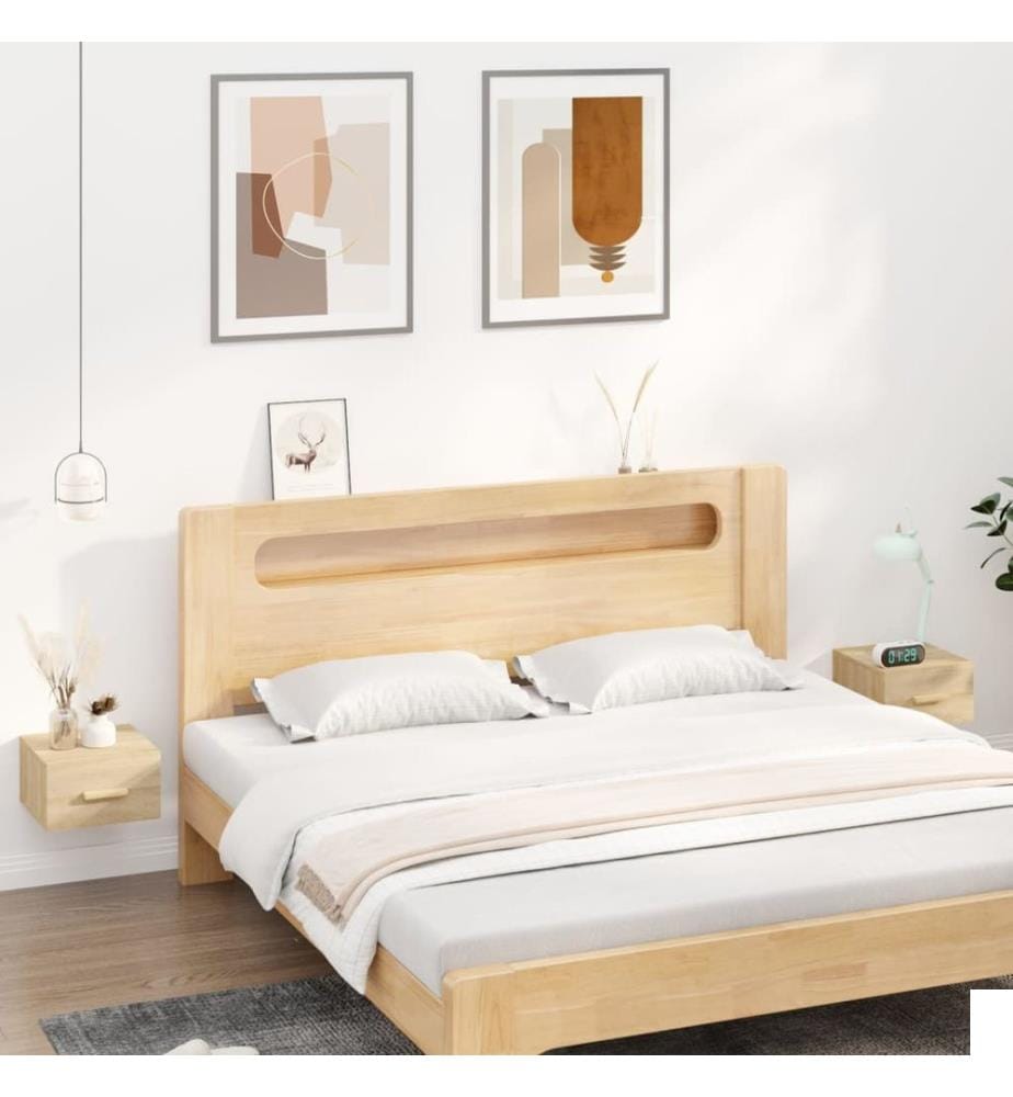 Tables de chevet murales 2 pcs chêne sonoma 35x35x20 cm