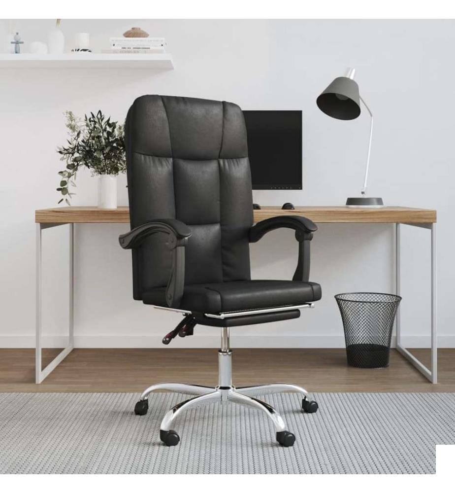 Fauteuil inclinable de bureau Noir Similicuir