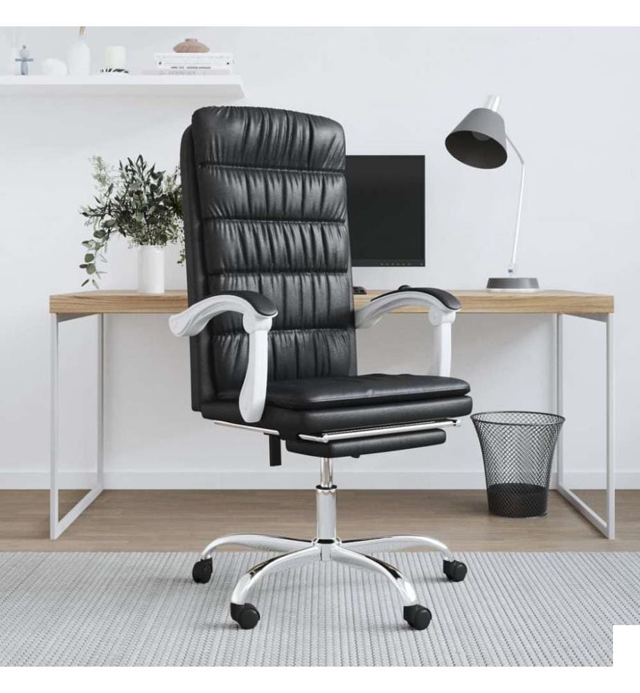 Fauteuil inclinable de bureau Noir Similicuir