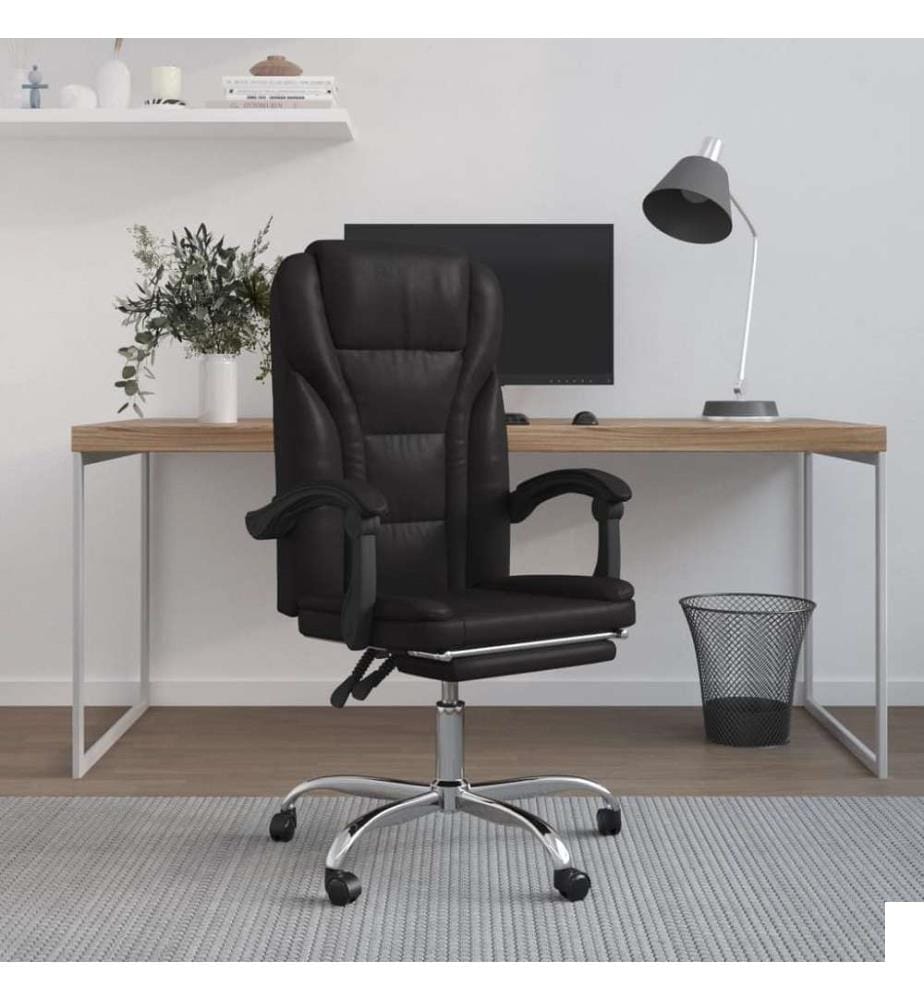 Fauteuil inclinable de bureau Noir Similicuir