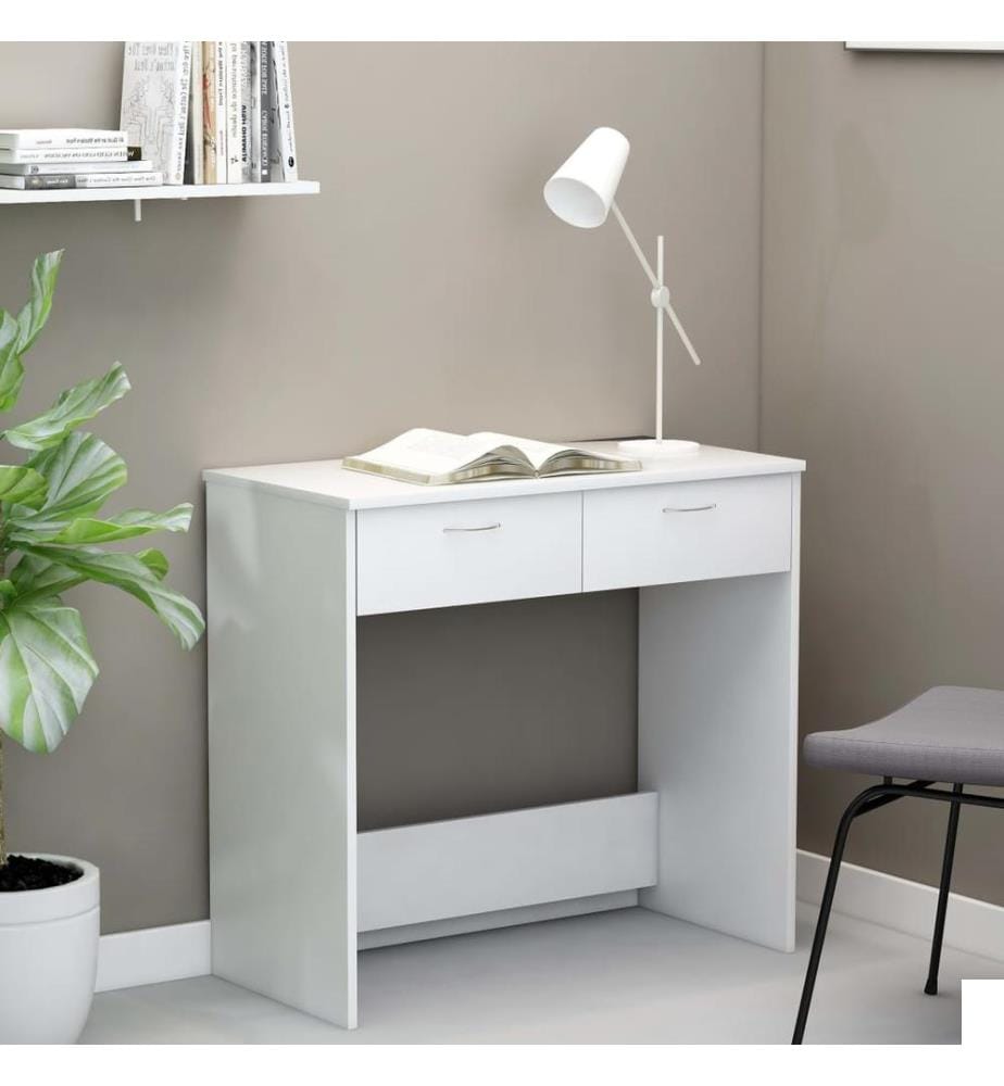 Bureau Blanc 80x40x75 cm Bois d'ingénierie