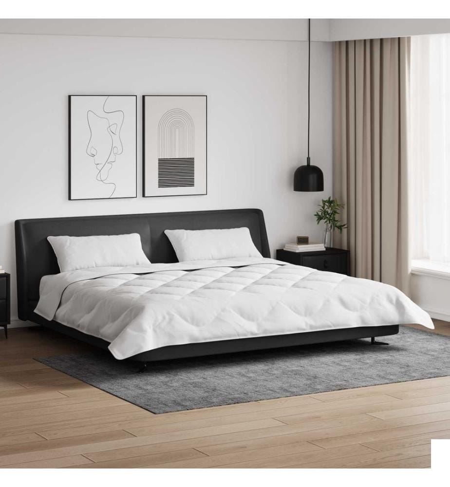 Duvet d'hiver avec oreiller 3 pcs Blanc Microfibre