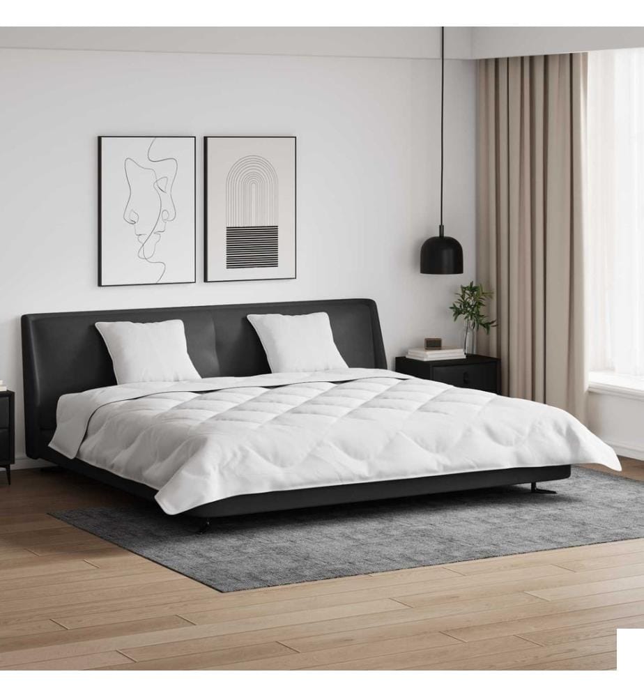 Duvet d'hiver avec oreiller 3 pcs Blanc Microfibre