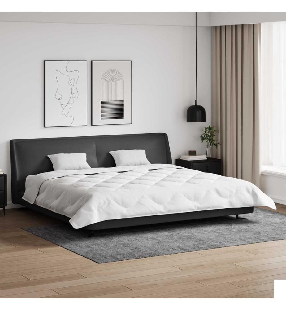Duvet d'hiver avec oreiller 3 pcs Blanc Microfibre
