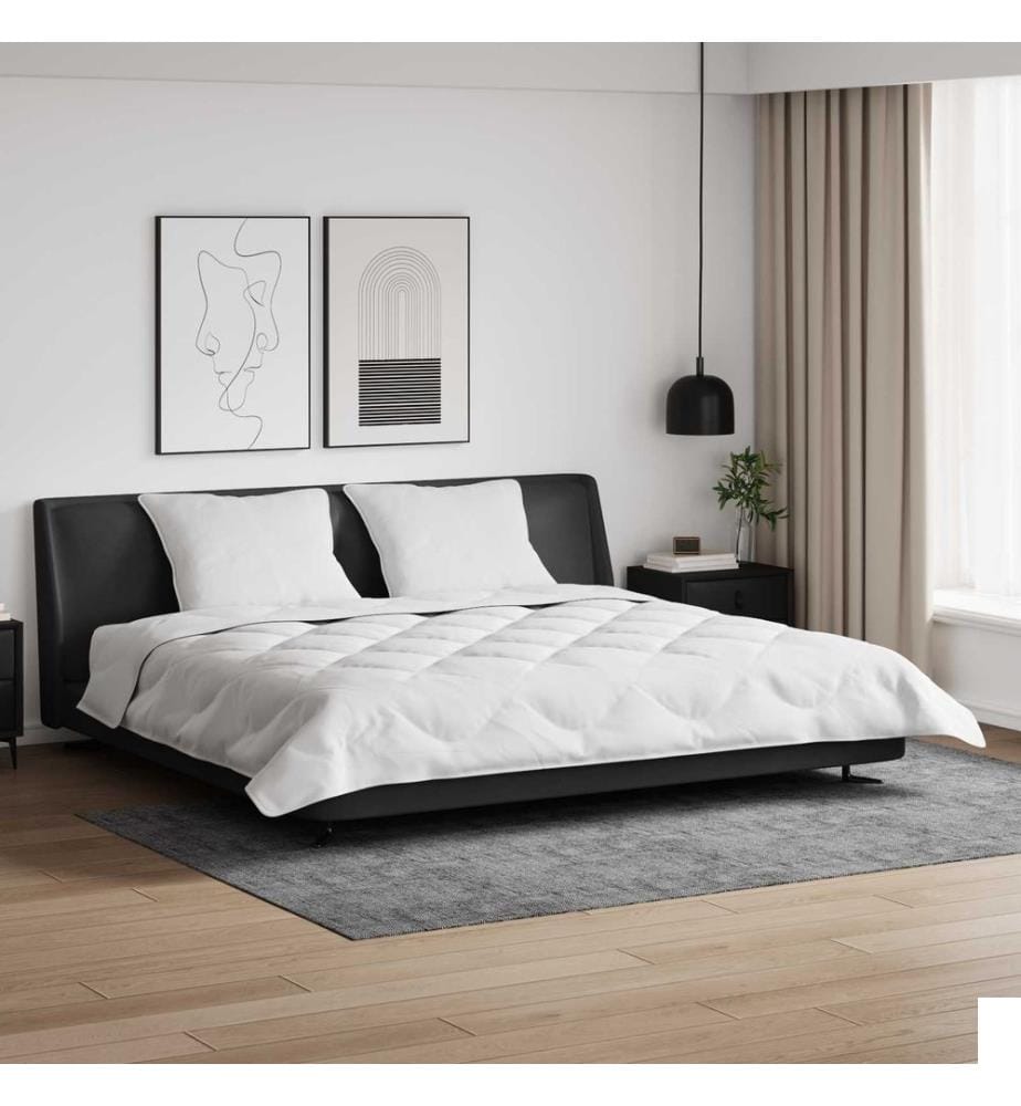 Duvet d'hiver avec oreiller 3 pcs Blanc Microfibre