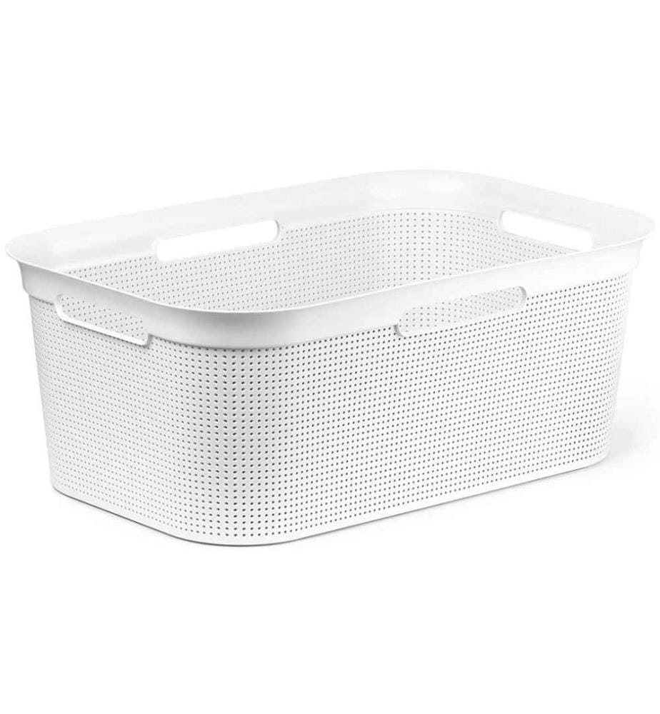 ROTHO - Corbeille à linge Breezes Blanc, 41 l