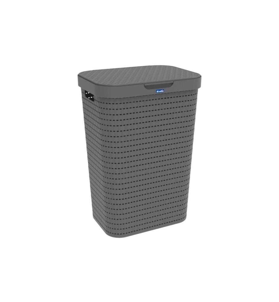ROTHO - Corbeille à lessive Country 55 l, Anthracite