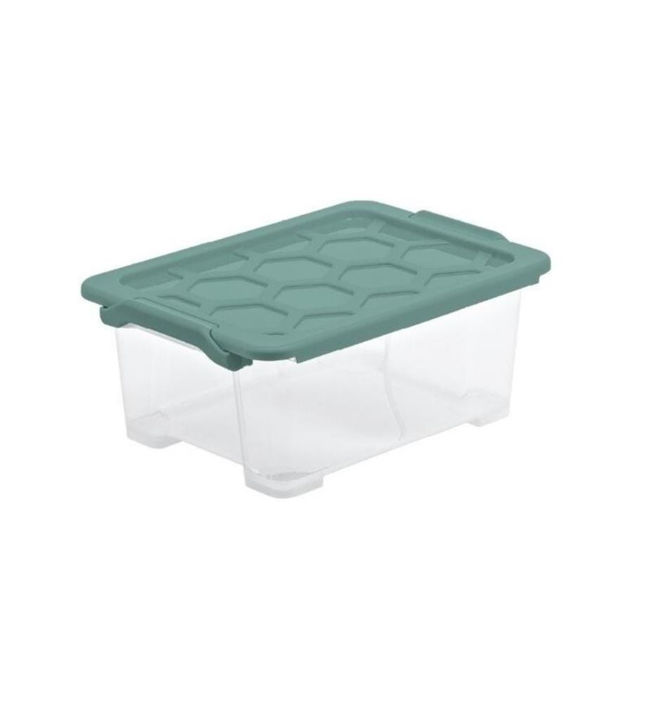 ROTHO - Boîte de rangement Evo Safe 11 l, Vert/Transparent