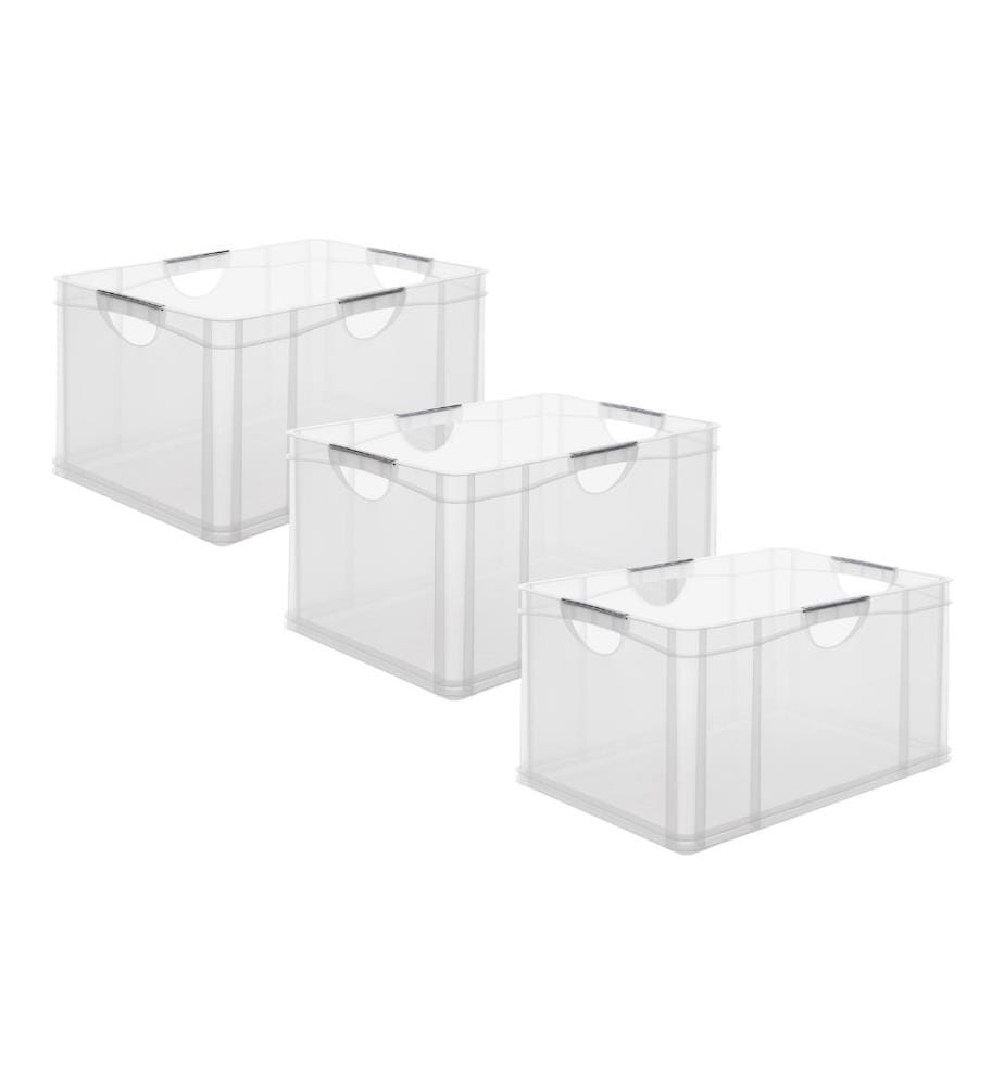 ROTHO - Boîte de rangement A3 3 pièces, Transparent