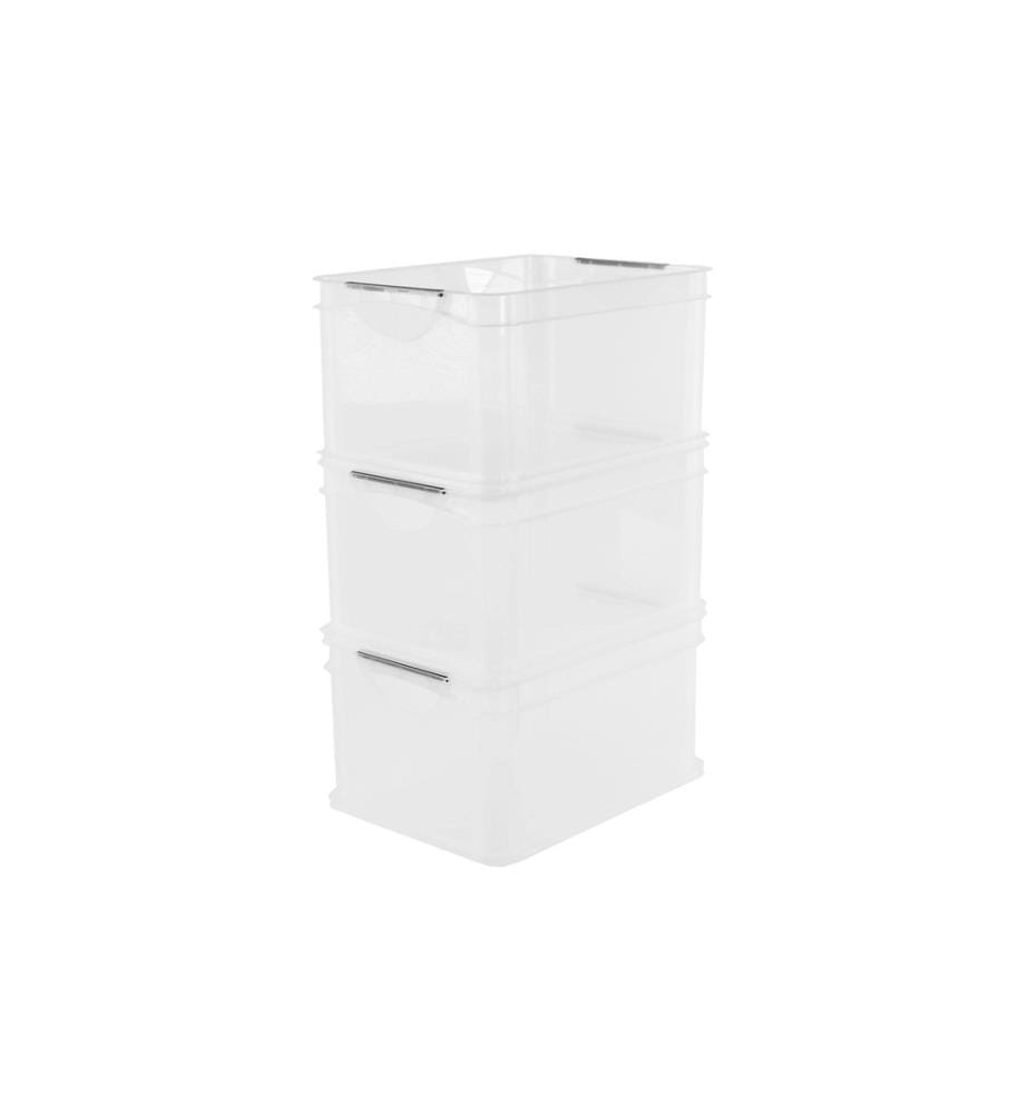 ROTHO - Boîte de rangement A4 3 pièces, Transparent