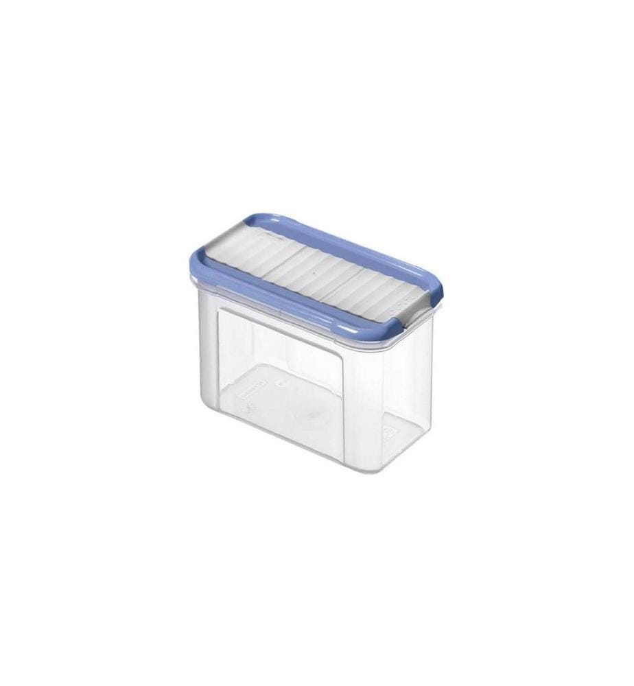 ROTHO - Boîte à provisions Domino 0.75 l, Bleu/Transparent