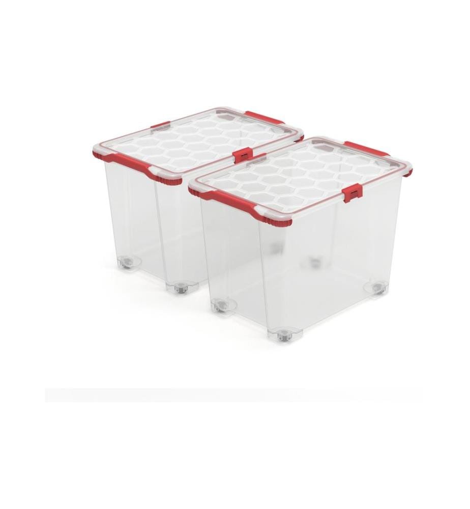 ROTHO - Boîte de rangement EVO TOTAL Transparent, 2 pcs.
