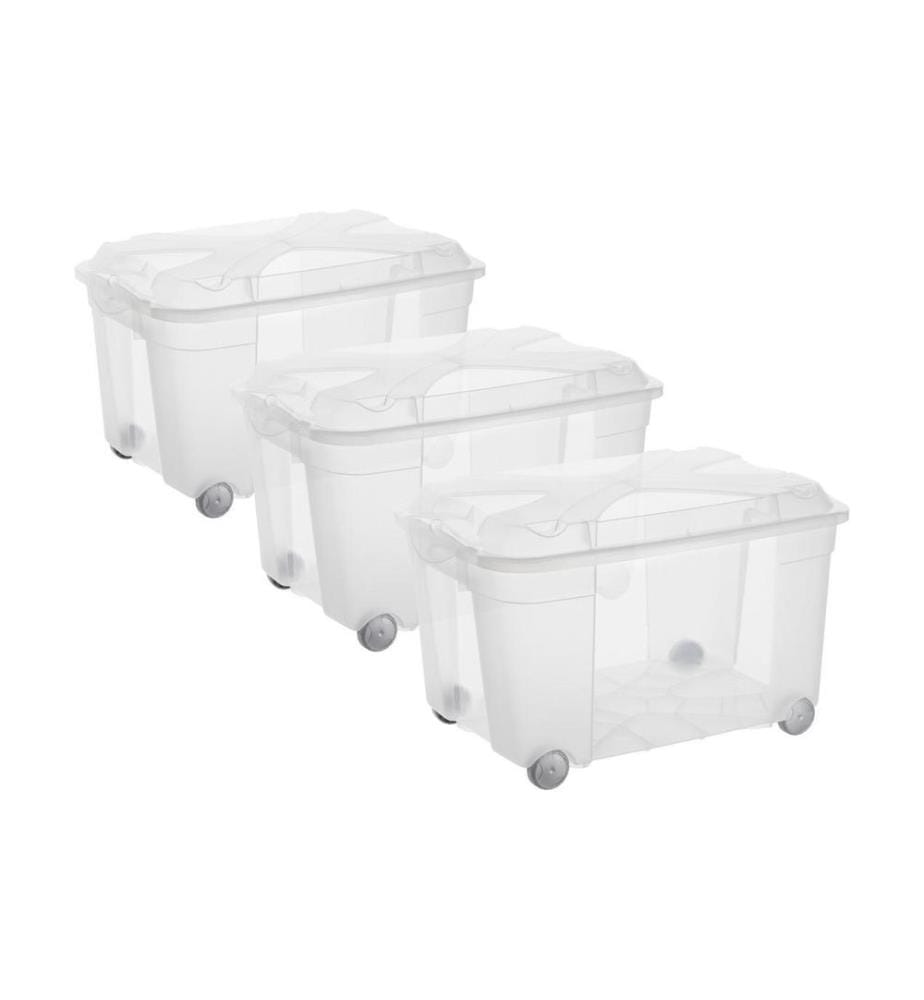 ROTHO - Boîte de rangement Roller4 EASY Transparent, 3 pcs.