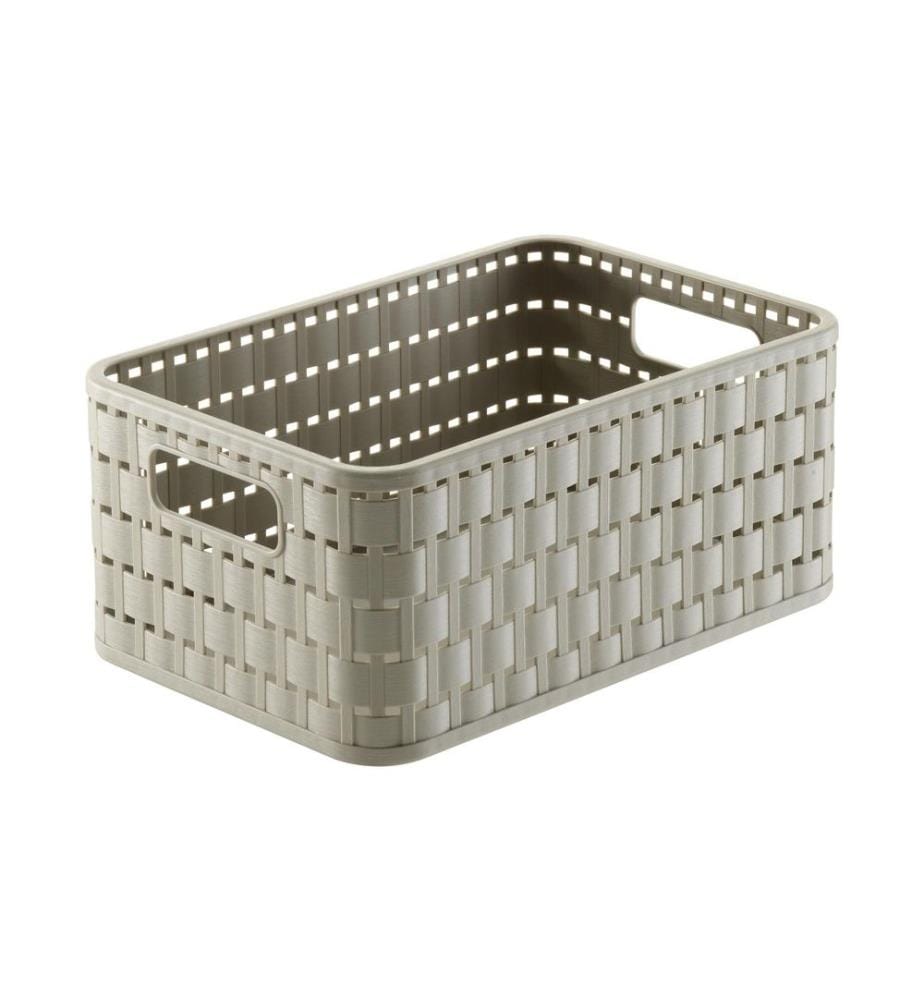 ROTHO - Panier de rangement Country 23.7 x 15.8 x 10.8 cm, Beige