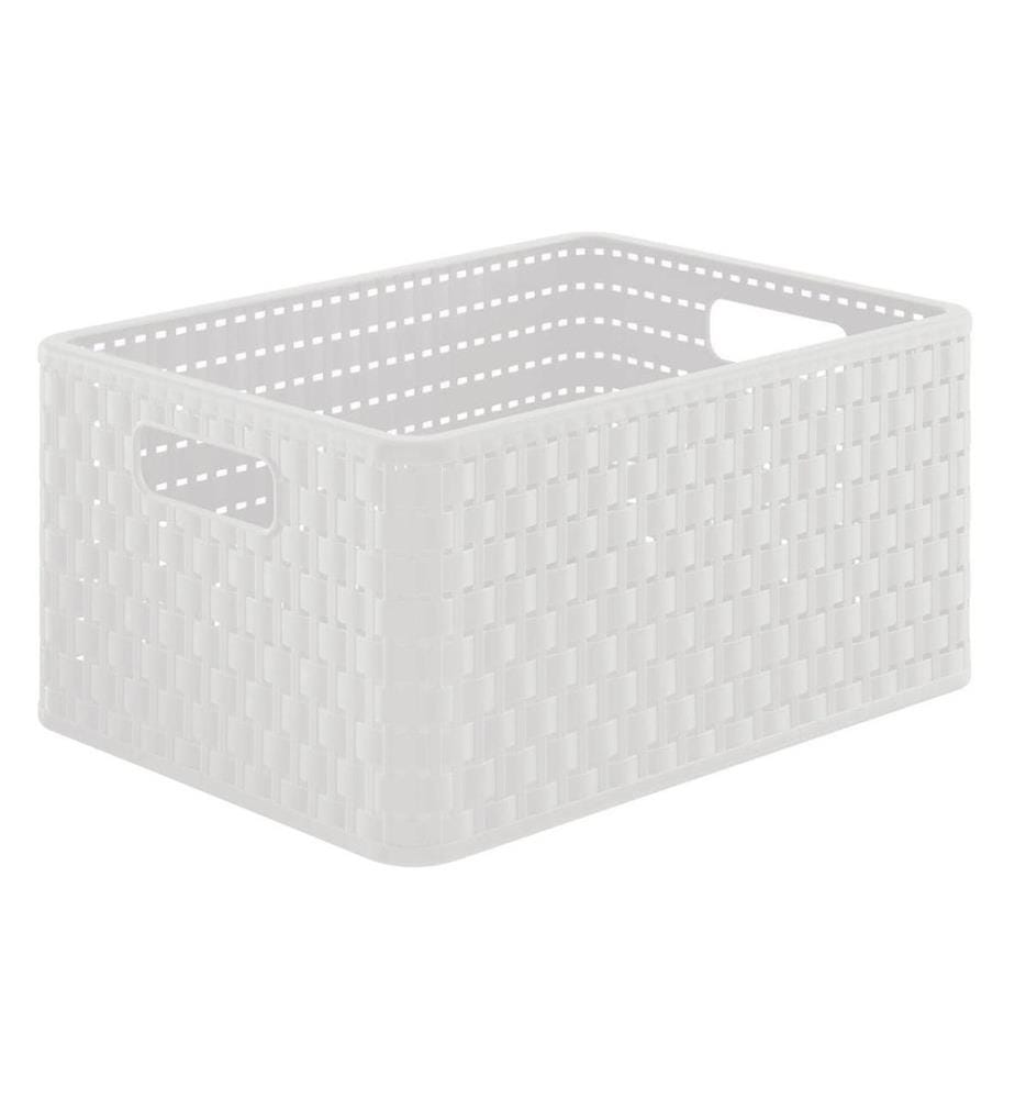 ROTHO - Panier de rangement Country 36,8 x 27,8 x 19,1 cm Blanc