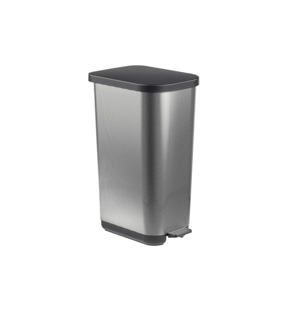 Rotho Poubelle à pédale Poubelle à pédale 35 l Orbe 55 l, Argenté