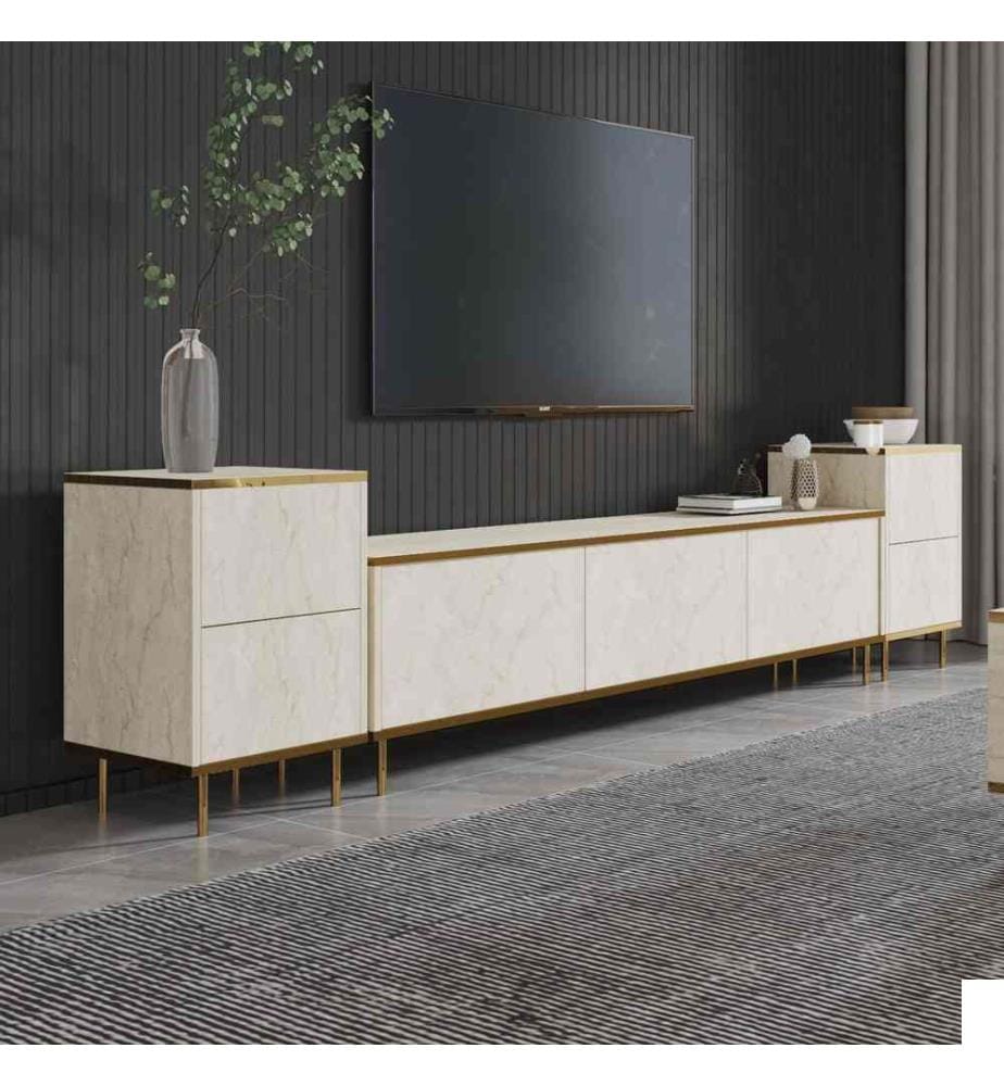 Meuble TV - Travertine Gold