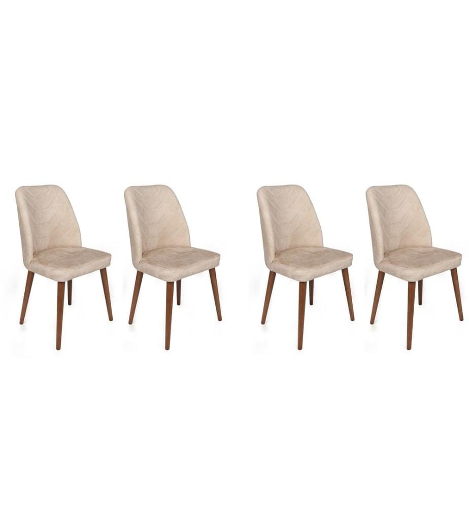 Ensemble de chaises (4 pièces) - Beige Walnut