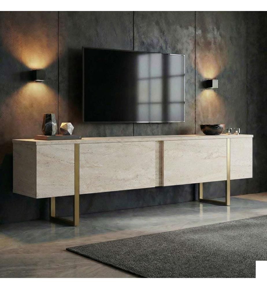 Meuble TV - Travertine Gold