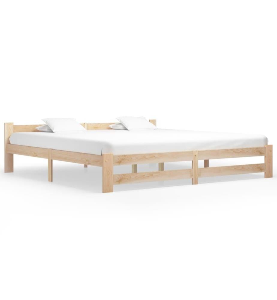 Cadre de lit Bois de pin massif 200x200 cm