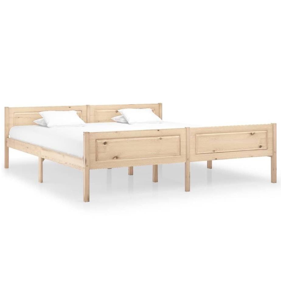 Cadre de lit Bois de pin massif 180x200 cm