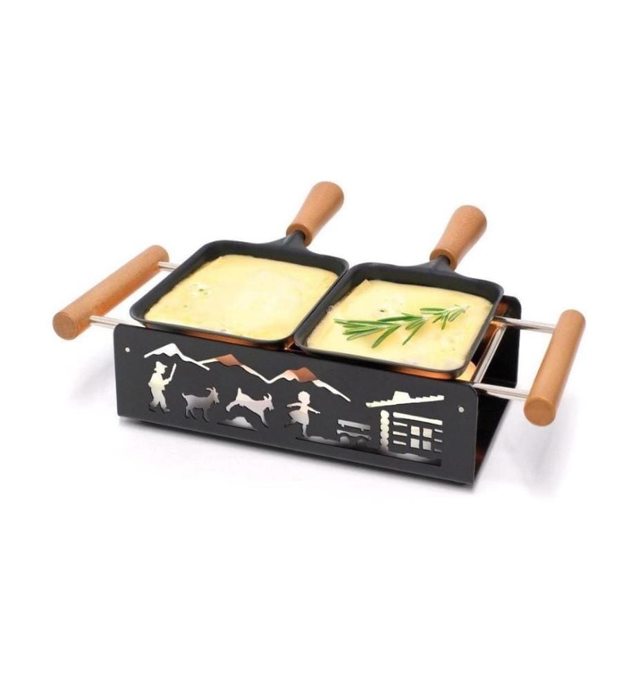 TTM - Raclette à bougie chauffe-plat Twiny Cheese Heidi Noir mat