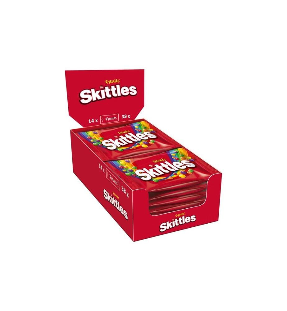 Skittles - Bonbons à croquer Skittles - Fruits 14 x 38 g