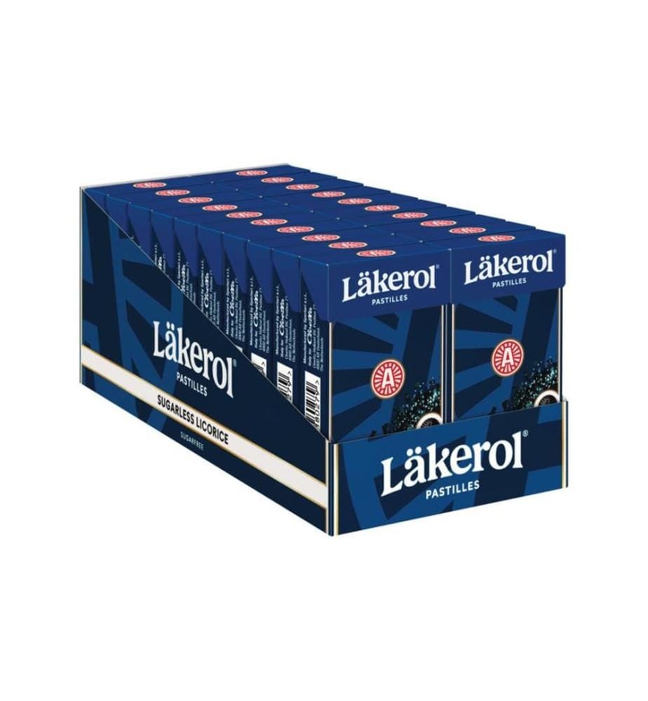 Läkerol - Bonbons Sugarless Licorice 20 x 27 g