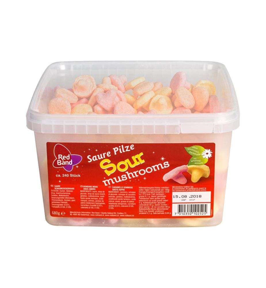 Red Band - Bonbons à croquer Champignons acides 680 g
