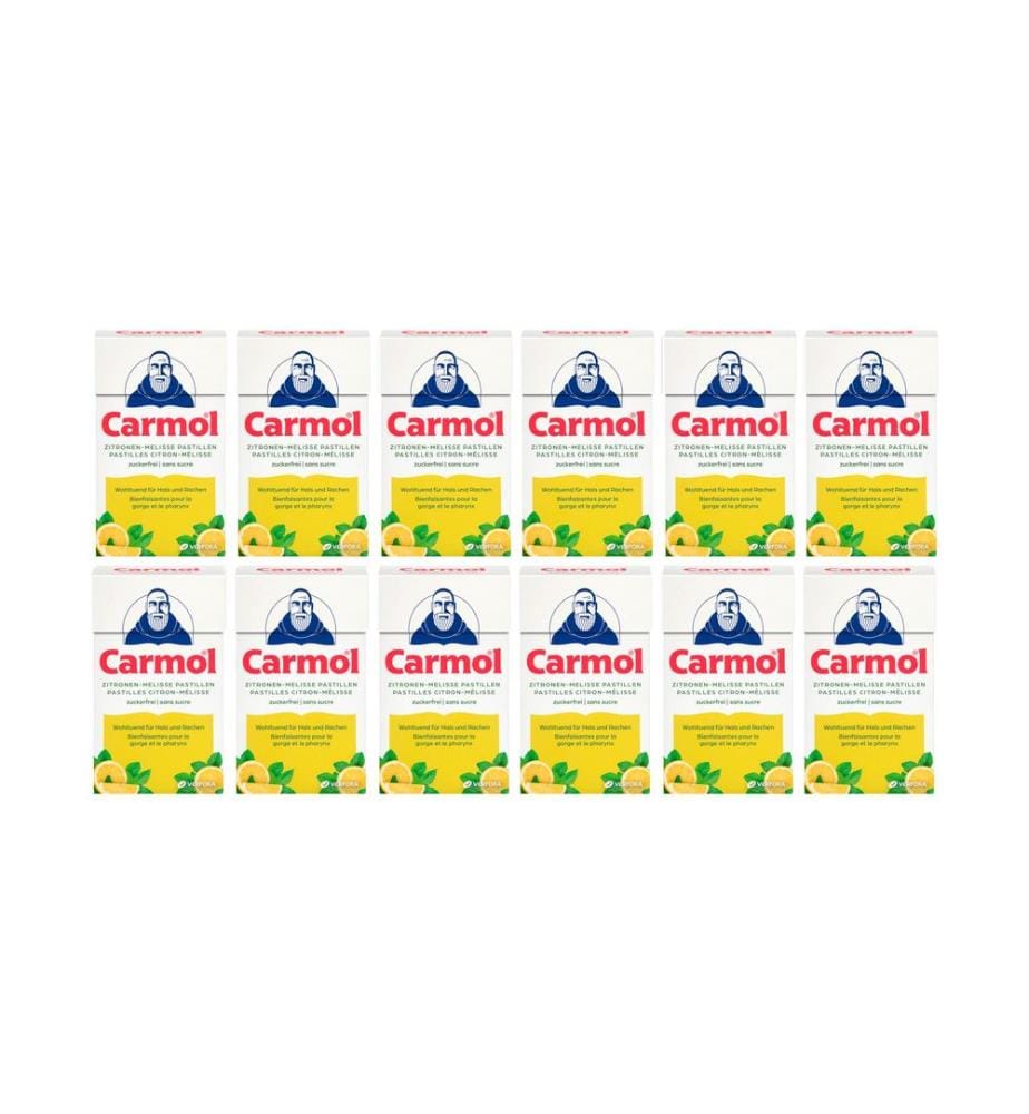 Carmol - Pastilles au citron et à la mélisse 12 x 45 g