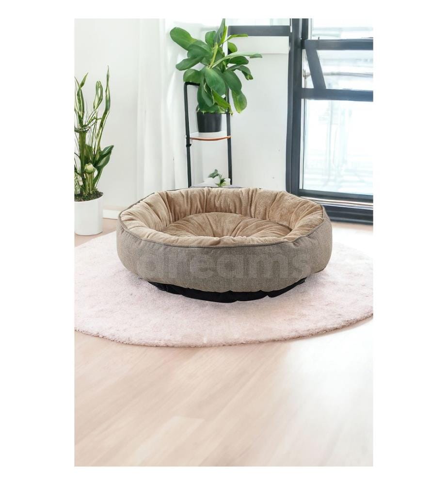 Panier pour animaux beige housse extérieure : 95 % polyester / 5 % coton et lycra