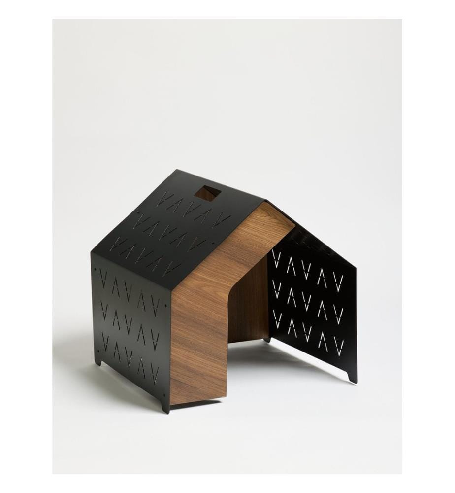 Niche pour animaux en métal noire MÉTAL (épaisseur : 2 mm) / MDF (épaisseur : 18 mm)
