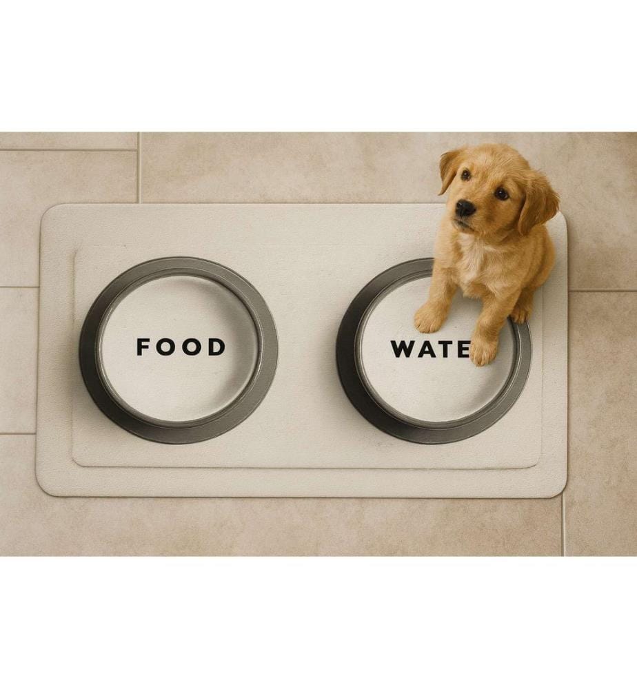 Tapis d'alimentation pour animaux multicolore 100 % PVC
