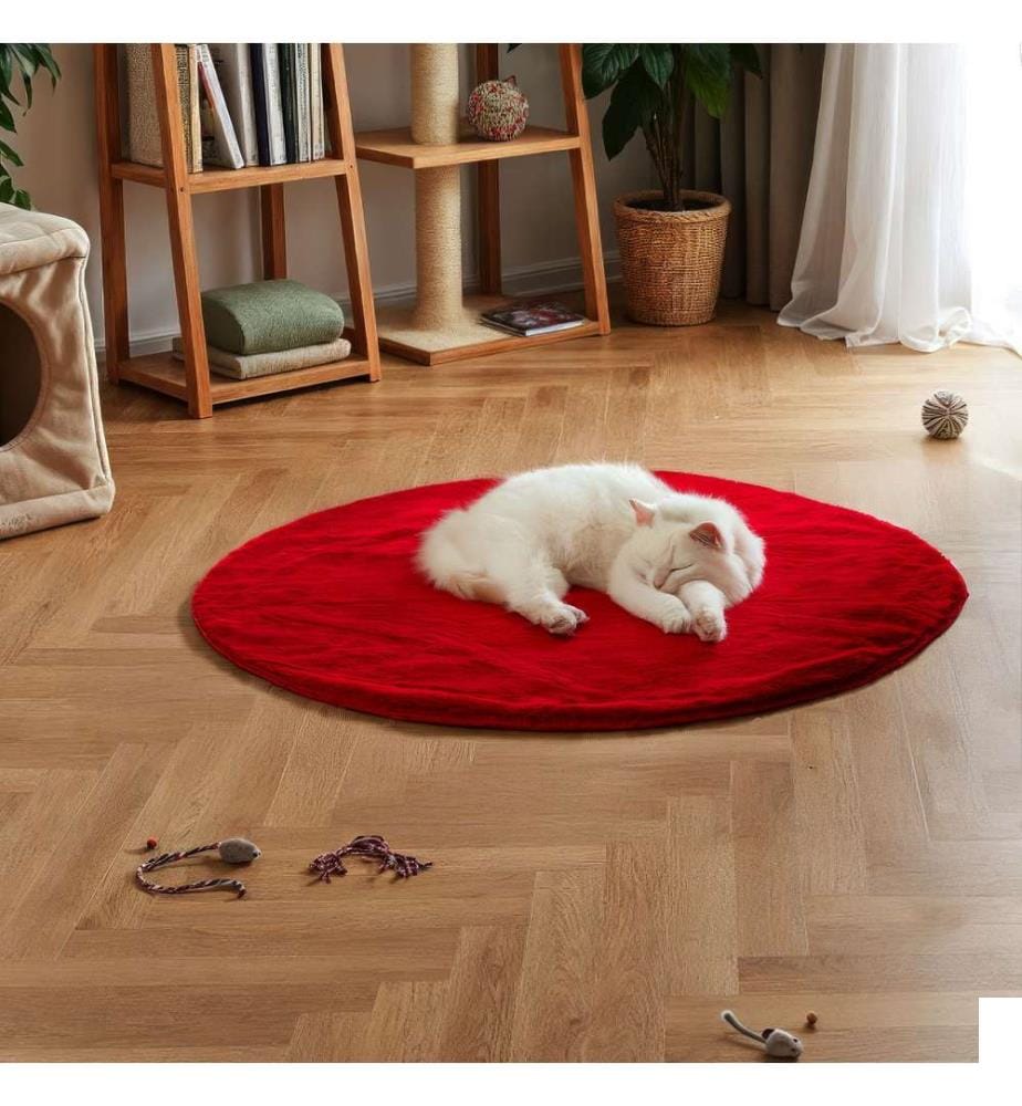Couverture pour chat rouge 100 % polyester